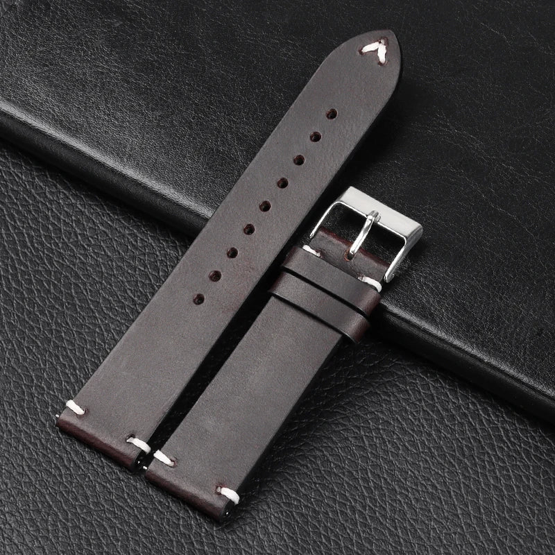 COROS Smartwatch Leather Band Quick Release Retro Oil Wax Calfskin 18/20/22mm