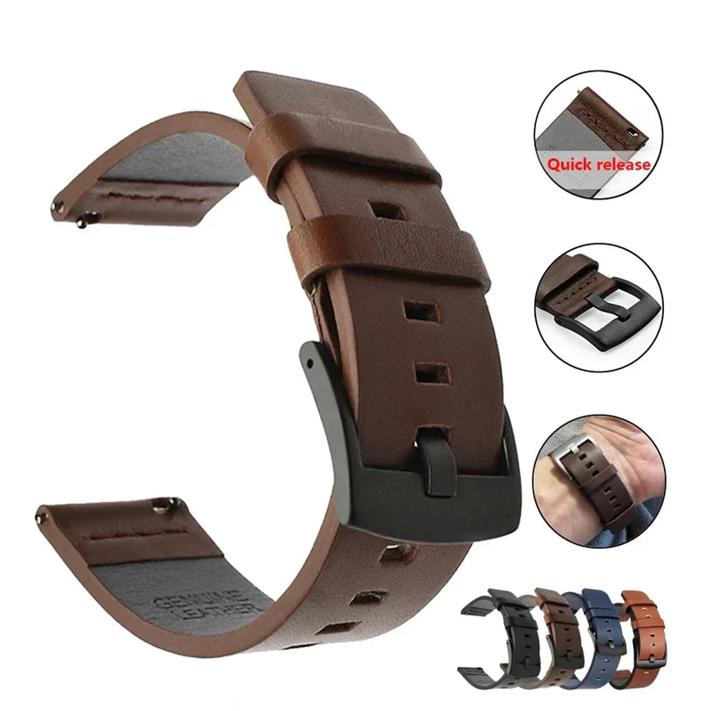 COROS Leather Quick Release Watch Band for Smartwatch Premium Strap