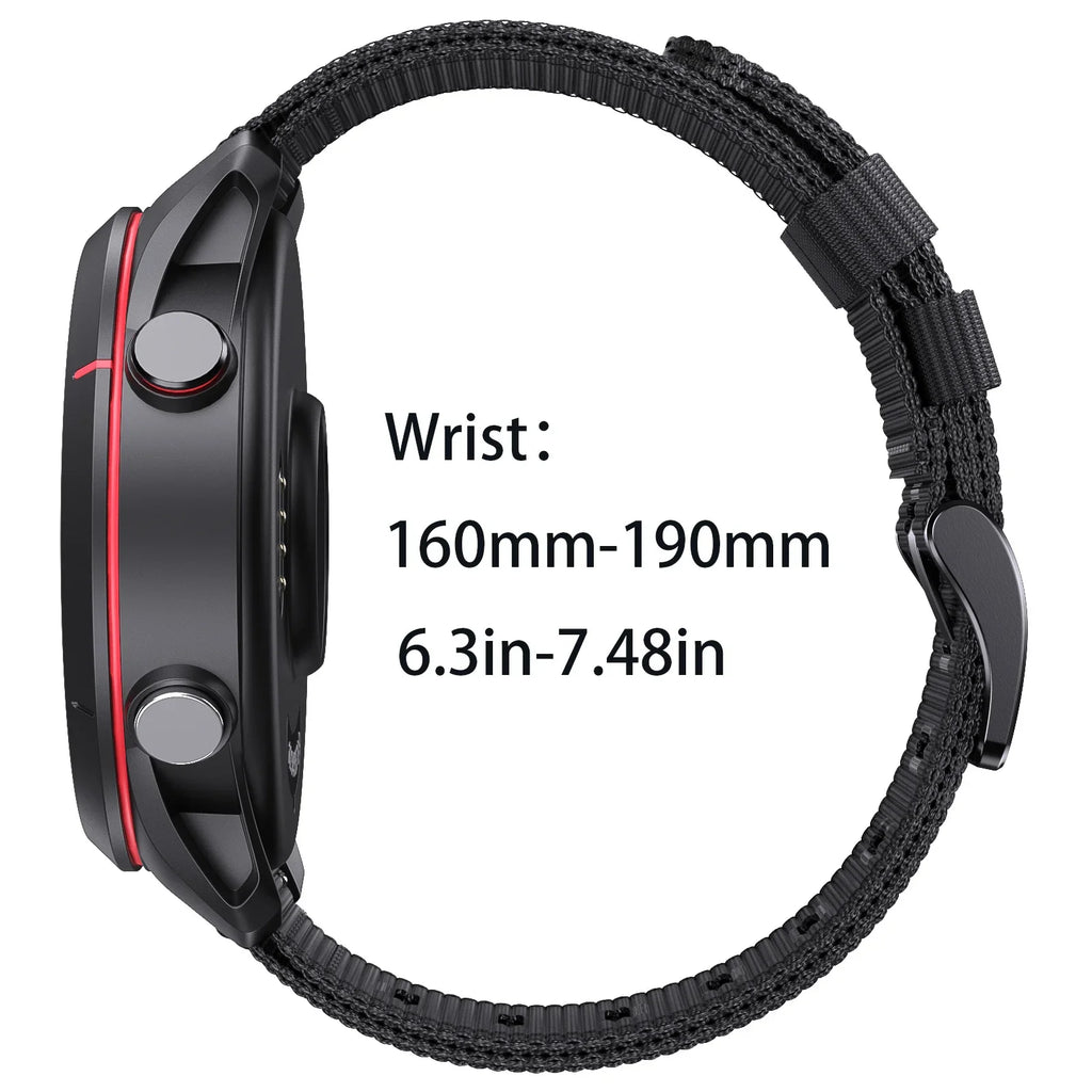 COROS Nylon Braided Watch Band - Unisex Magnetic Strap, Durable