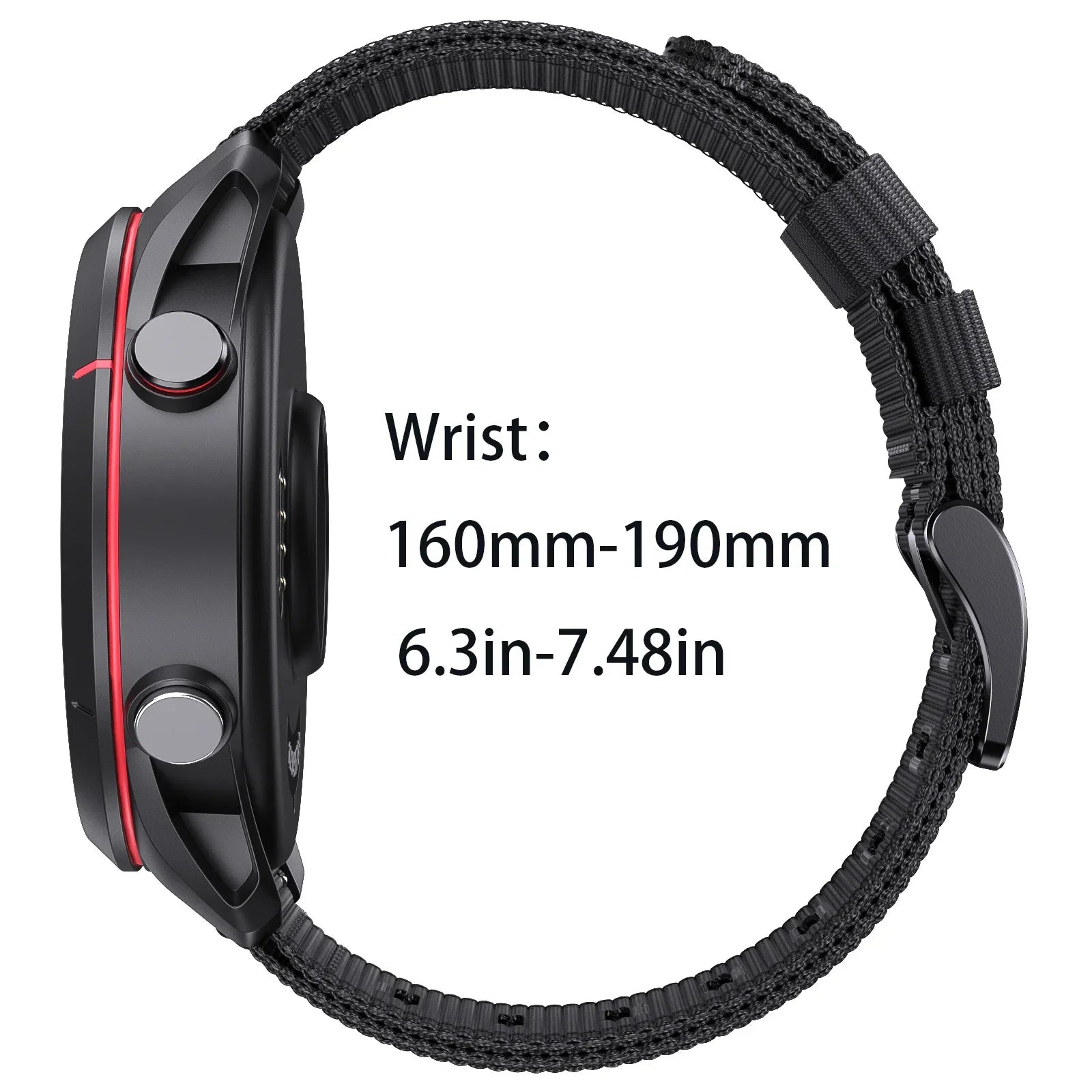 COROS Nylon Braided Watch Band - Unisex Magnetic Strap, Durable