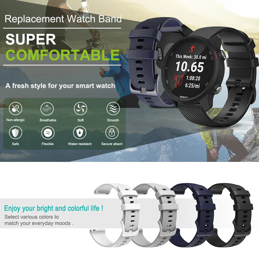 COROS Silicone Watch Band Quick Release Strap for Smartwatch