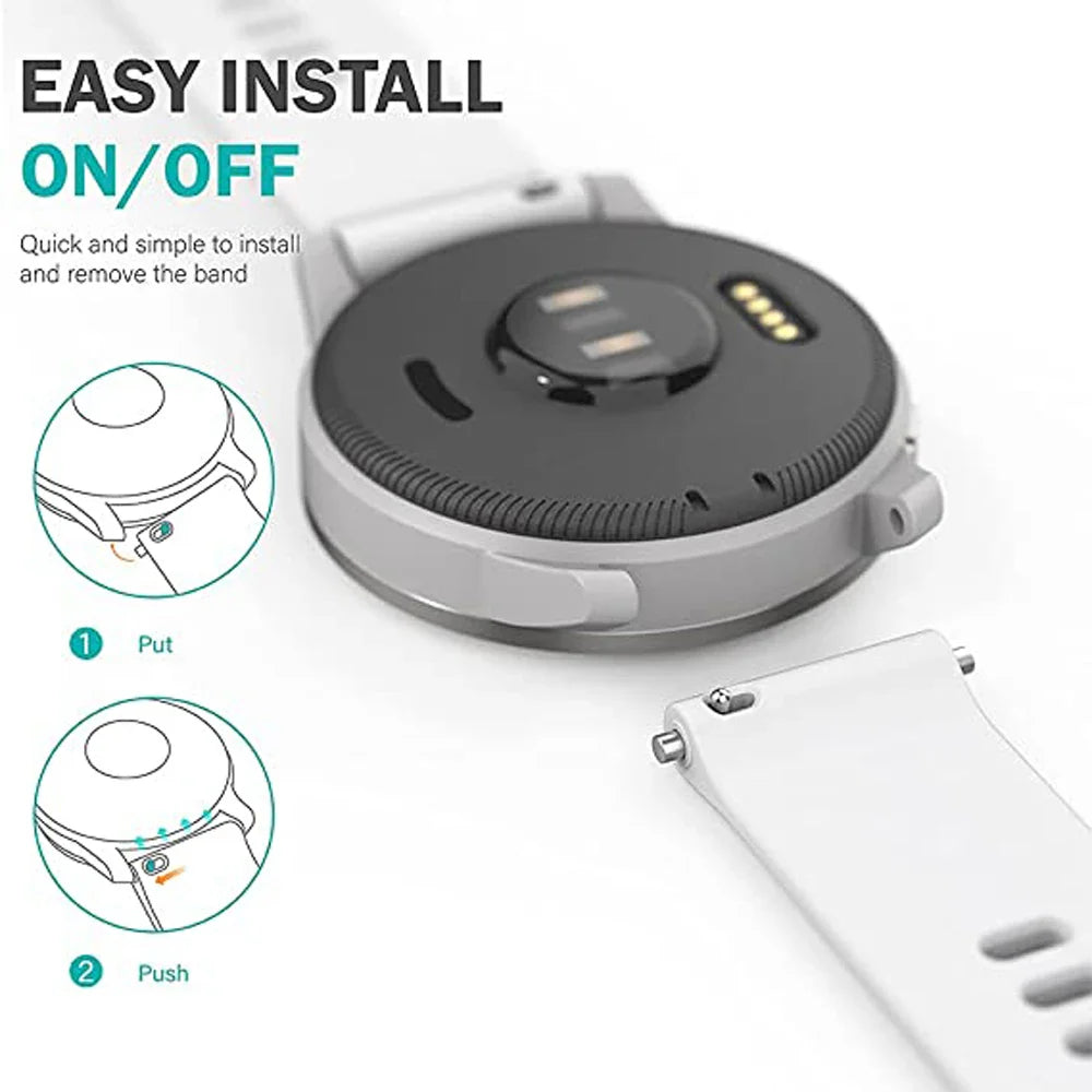 COROS Silicone Watch Band Quick Release Strap for Smartwatch