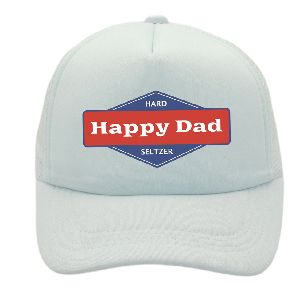 Hot Solid Color Mesh Happy Dad Baseball Summer Hat Male Truck Driver Mesh Peaked Cap