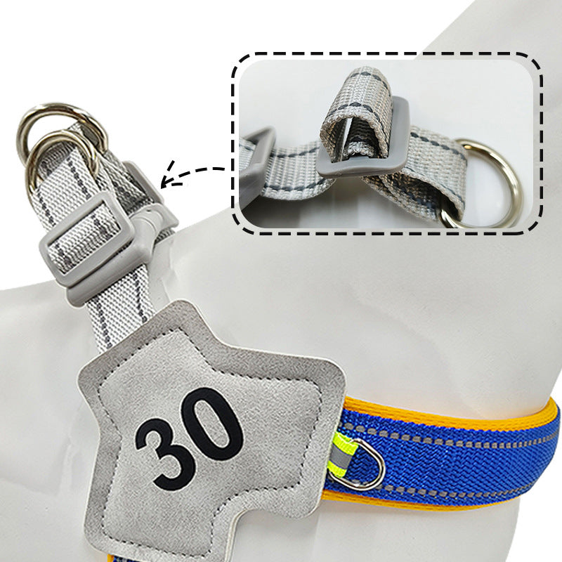 Adjustable Soft Buckle Type Reflective Chest Back Comfortable Chest Harness Pet Accessories For Small Medium Dogs