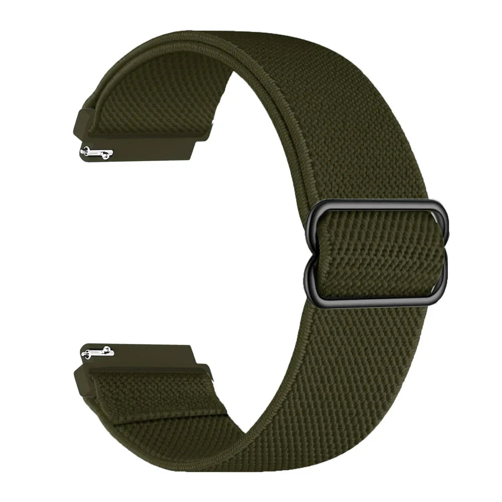 COROS Nylon Loop Watch Band - Elastic Strap Unisex with Metal Button Clasp