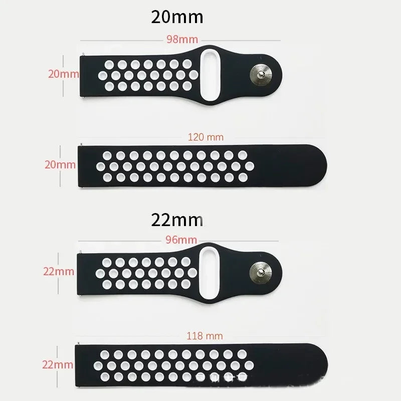 COROS Silicone Watch Band for Sports Smartwatch Breathable Strap