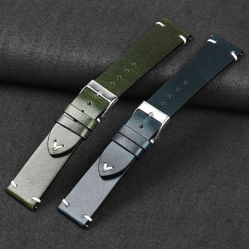 COROS Smartwatch Leather Band Quick Release Retro Oil Wax Calfskin 18/20/22mm