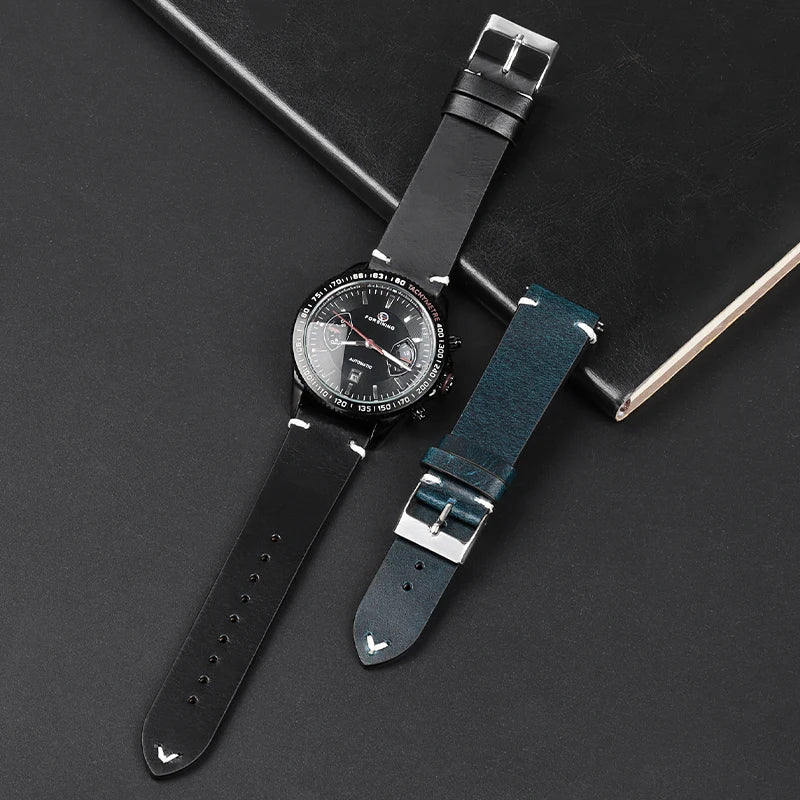 COROS Smartwatch Leather Band Quick Release Retro Oil Wax Calfskin 18/20/22mm