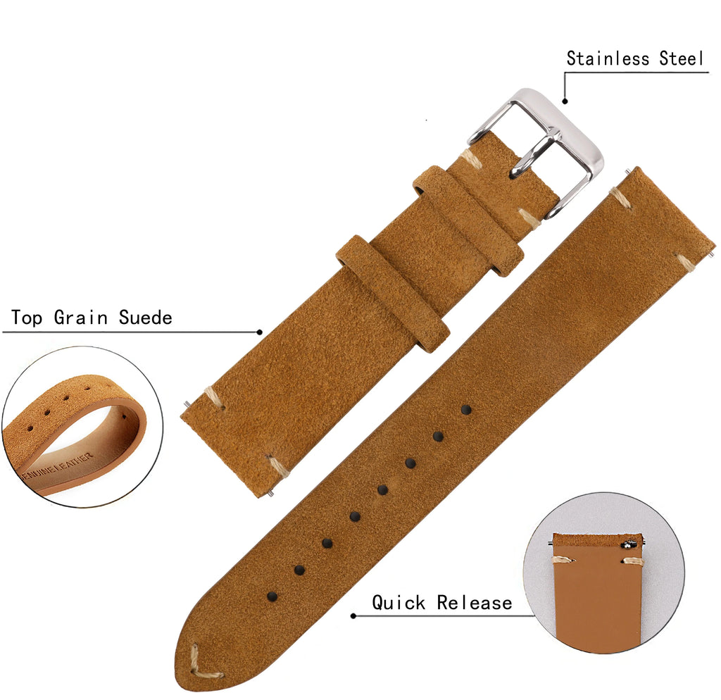 COROS Leather Smartwatch Band Quick Release Unisex Strap